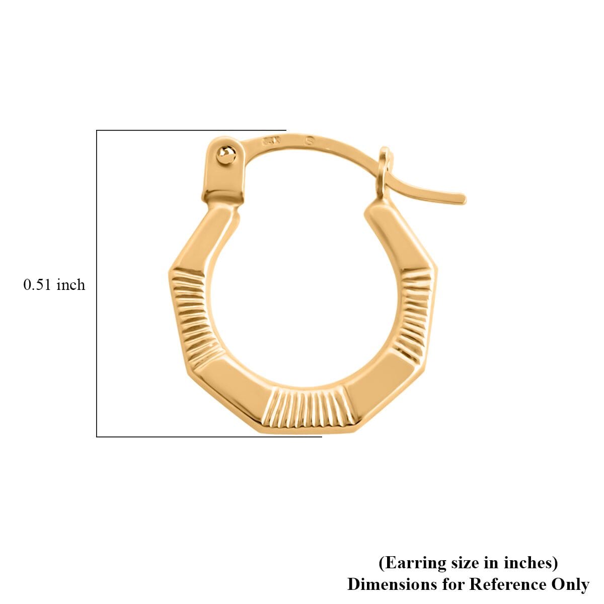 14K Yellow Gold Hoop Earrings 0.30 Grams image number 4