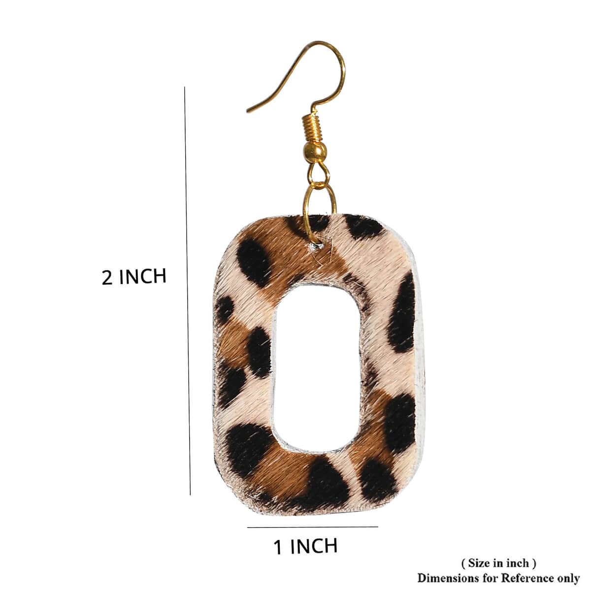 Tan Genuine Leather Leopard Print RFID Messenger Sling Bag with Fringes and Leather Earrings image number 8