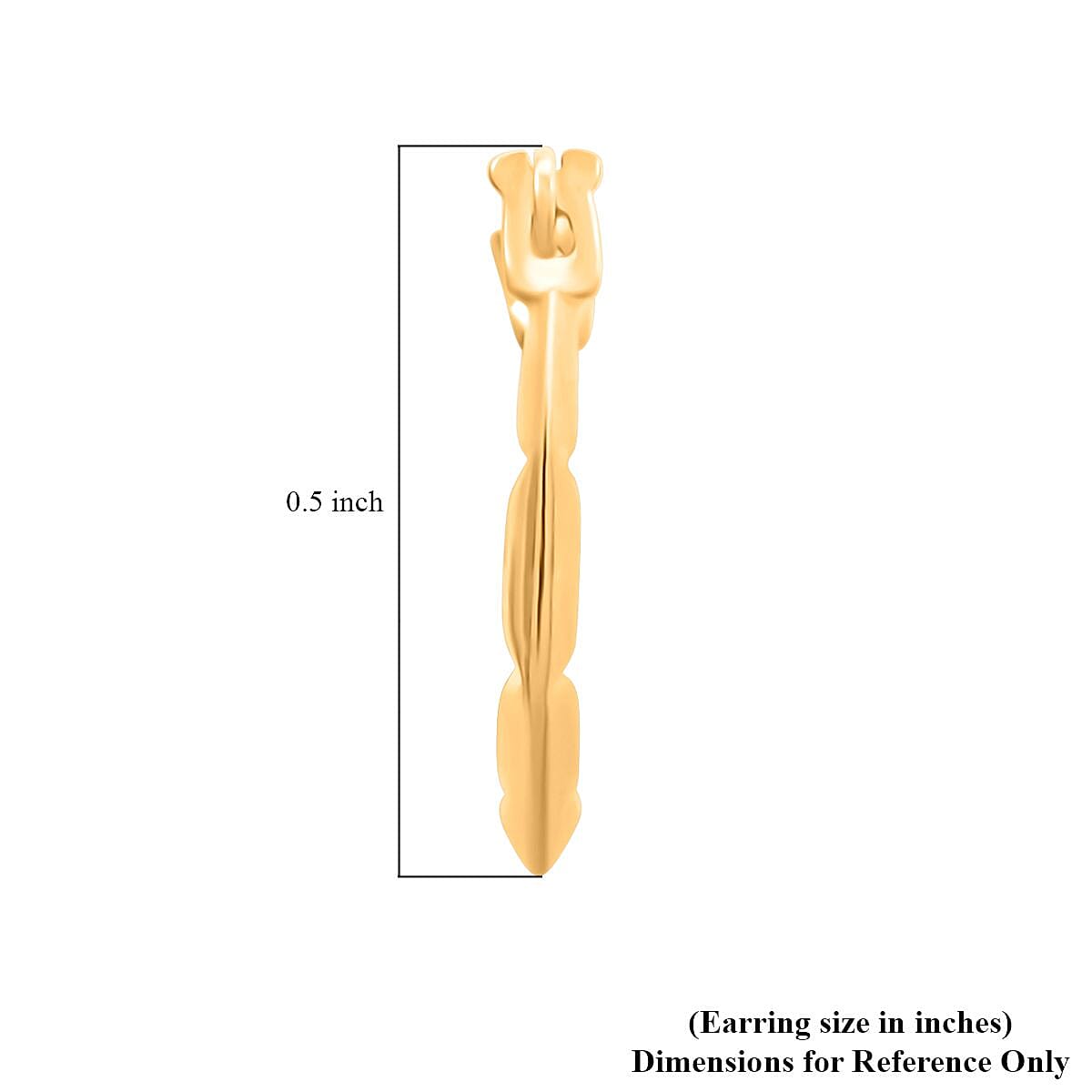 14K Yellow Gold Hoop Earrings 0.34 Grams image number 4