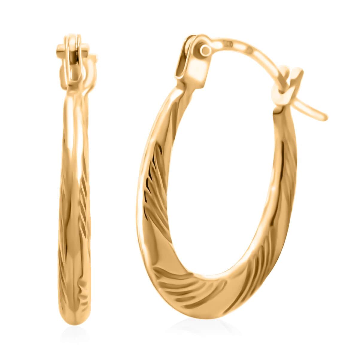14K Yellow Gold Hoop Earrings (0.35g) image number 0