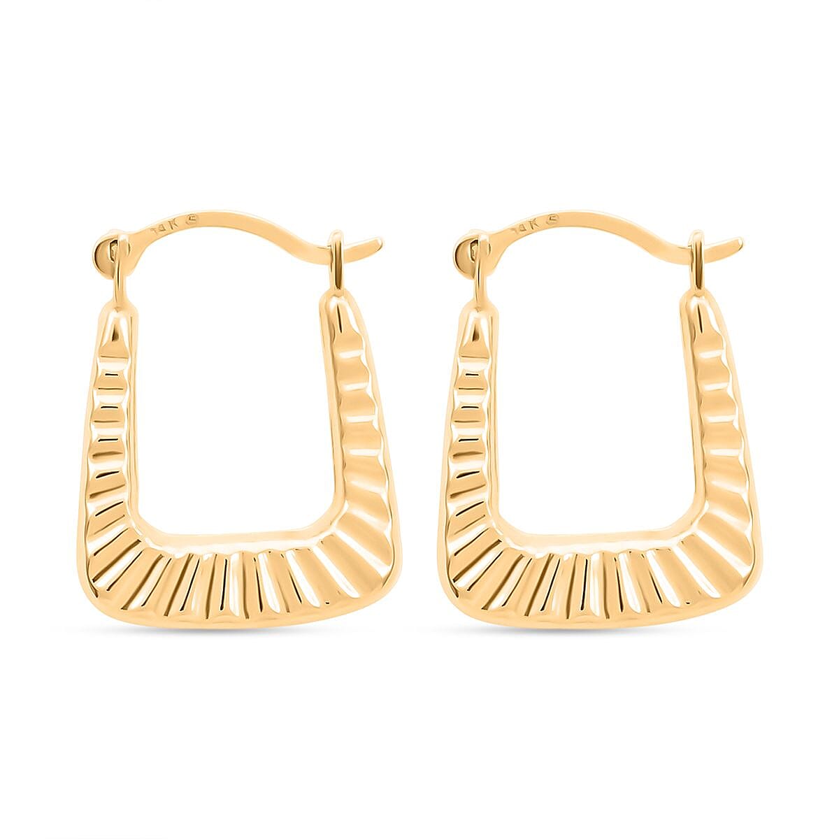 14K Yellow Gold Earrings 0.42 Grams