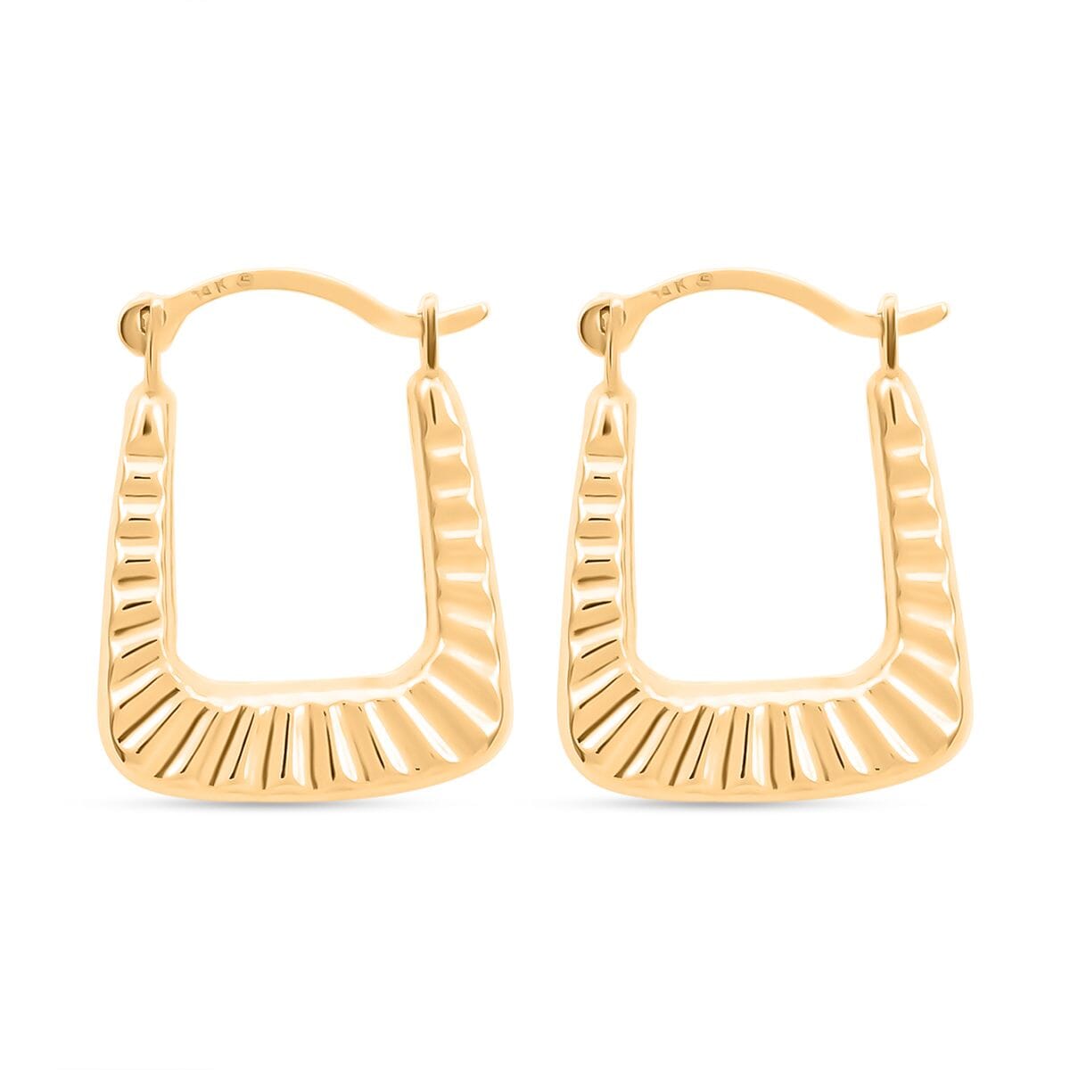 14K Yellow Gold Earrings 0.42 Grams image number 2