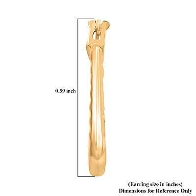 14K Yellow Gold Earrings 0.42 Grams