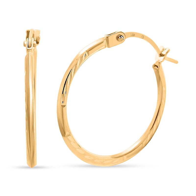 Hoop Earrings in 14K Yellow Gold 0.48 Grams
