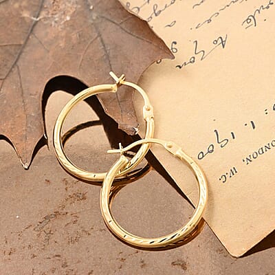 Hoop Earrings in 14K Yellow Gold 0.48 Grams