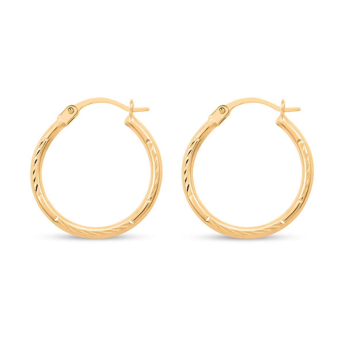 Hoop Earrings in 14K Yellow Gold 0.48 Grams image number 3