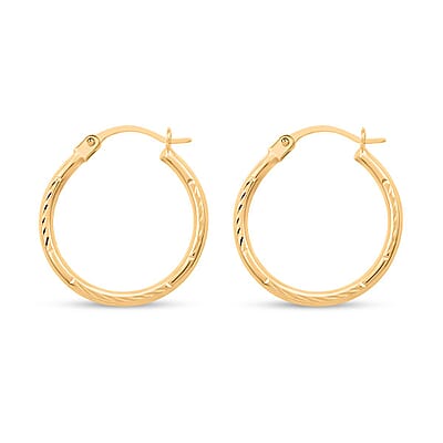 Hoop Earrings in 14K Yellow Gold 0.48 Grams