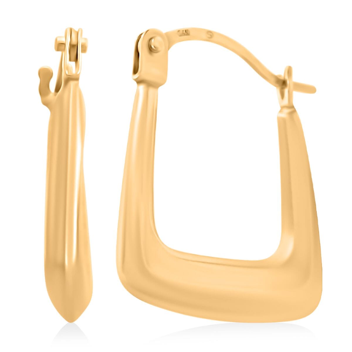 14K Yellow Gold Hoop Earrings 0.42 Grams  image number 0