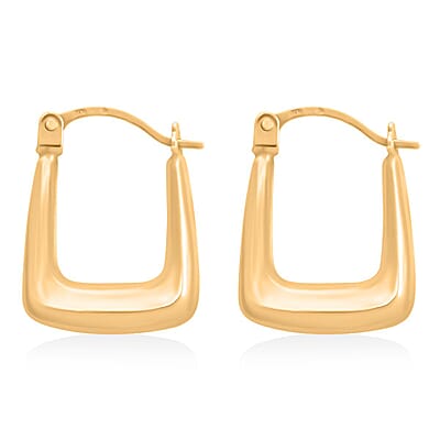 14K Yellow Gold Hoop Earrings 0.42 Grams 