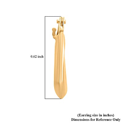 14K Yellow Gold Hoop Earrings 0.42 Grams 