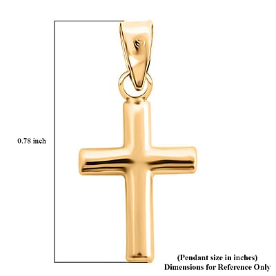 14K Yellow Gold Cross Pendant without Chain 0.28 Grams