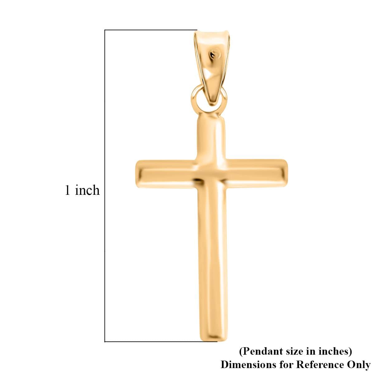 14K Yellow Gold Cross Pendant (0.33g) image number 4