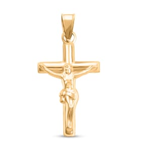 14K Yellow Gold Crucifix Pendant without Chain 0.41 Grams