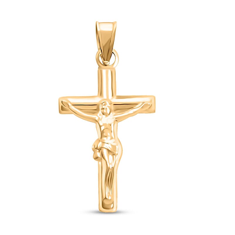 14K Yellow Gold Crucifix Pendant without Chain 0.41 Grams