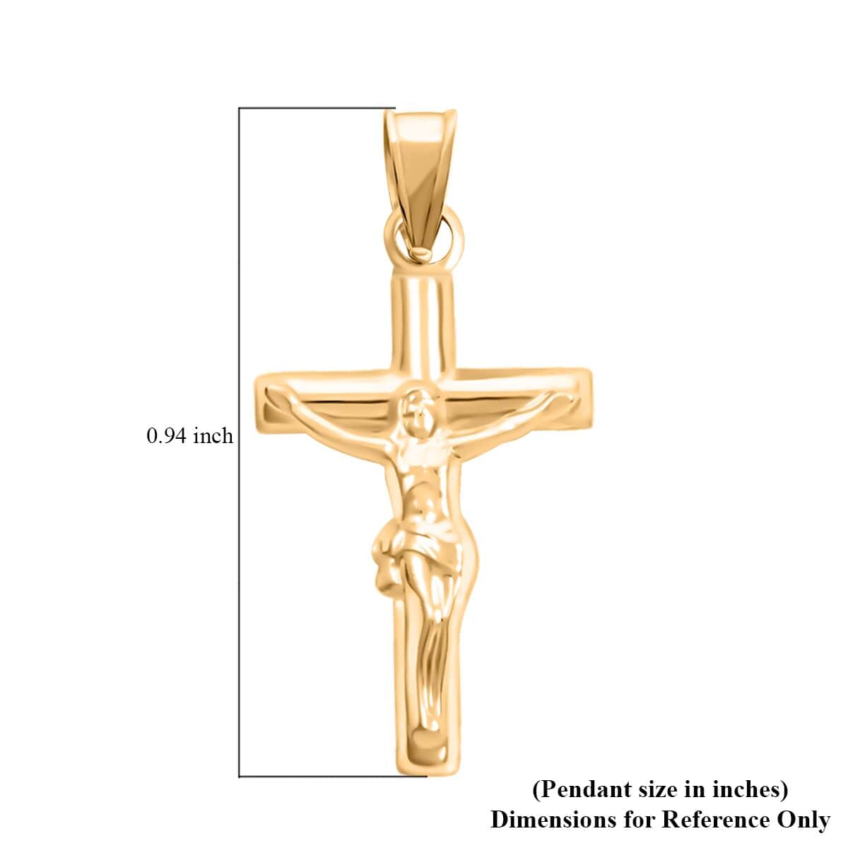 14K Yellow Gold Crucifix Pendant (0.41 g) image number 4