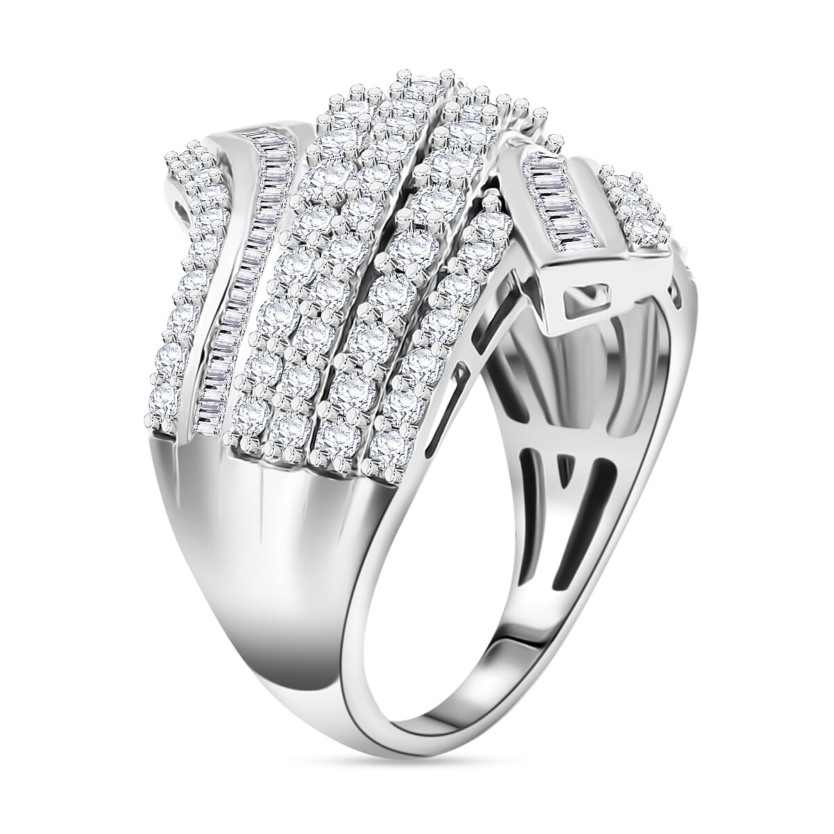 10K White Gold G-H I3 Diamond Ring (Size 8.5) 7.35 Grams 2.00 ctw image number 3