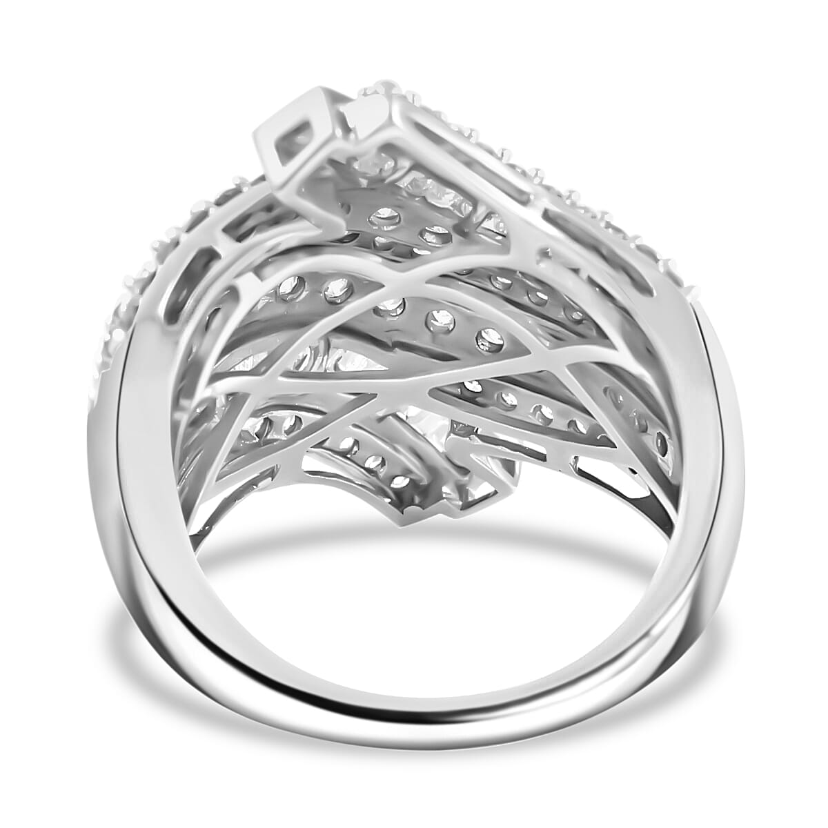 10K White Gold G-H I3 Diamond Ring (Size 8.5) 7.35 Grams 2.00 ctw image number 4