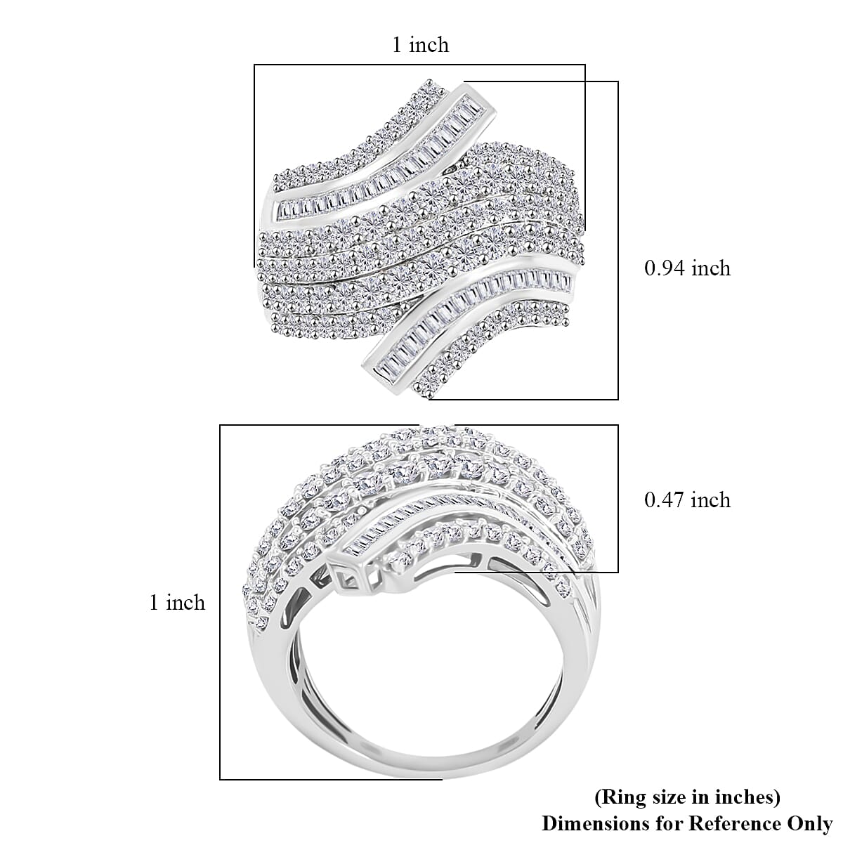 10K White Gold G-H I3 Diamond Ring (Size 8.5) 7.35 Grams 2.00 ctw image number 5