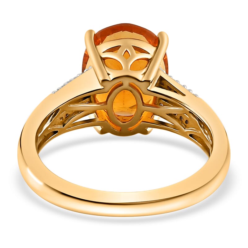 D'Joy Premium Brazilian Fire Opal and Multi Gemstone 2.75 ctw Ring in Vermeil Yellow Gold Over Sterling Silver (Size 7.0)