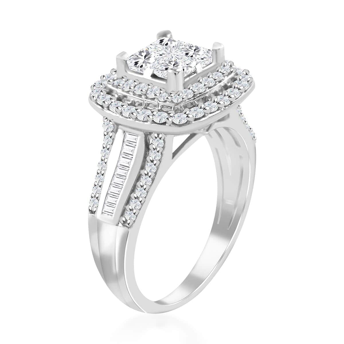 NY Closeout 10K White Gold Diamond Ring (Size 10.5) 5.70 Grams 1.75 ctw image number 3