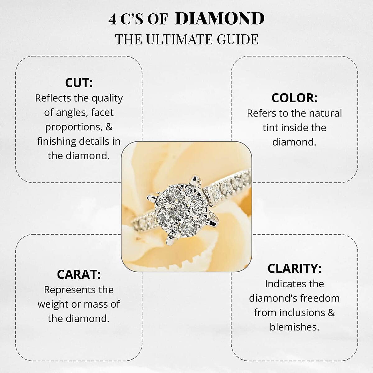 14K White Gold Snow White & Pepper Brilliant Diamond Ring (Size 8.0) 1.00 ctw image number 3