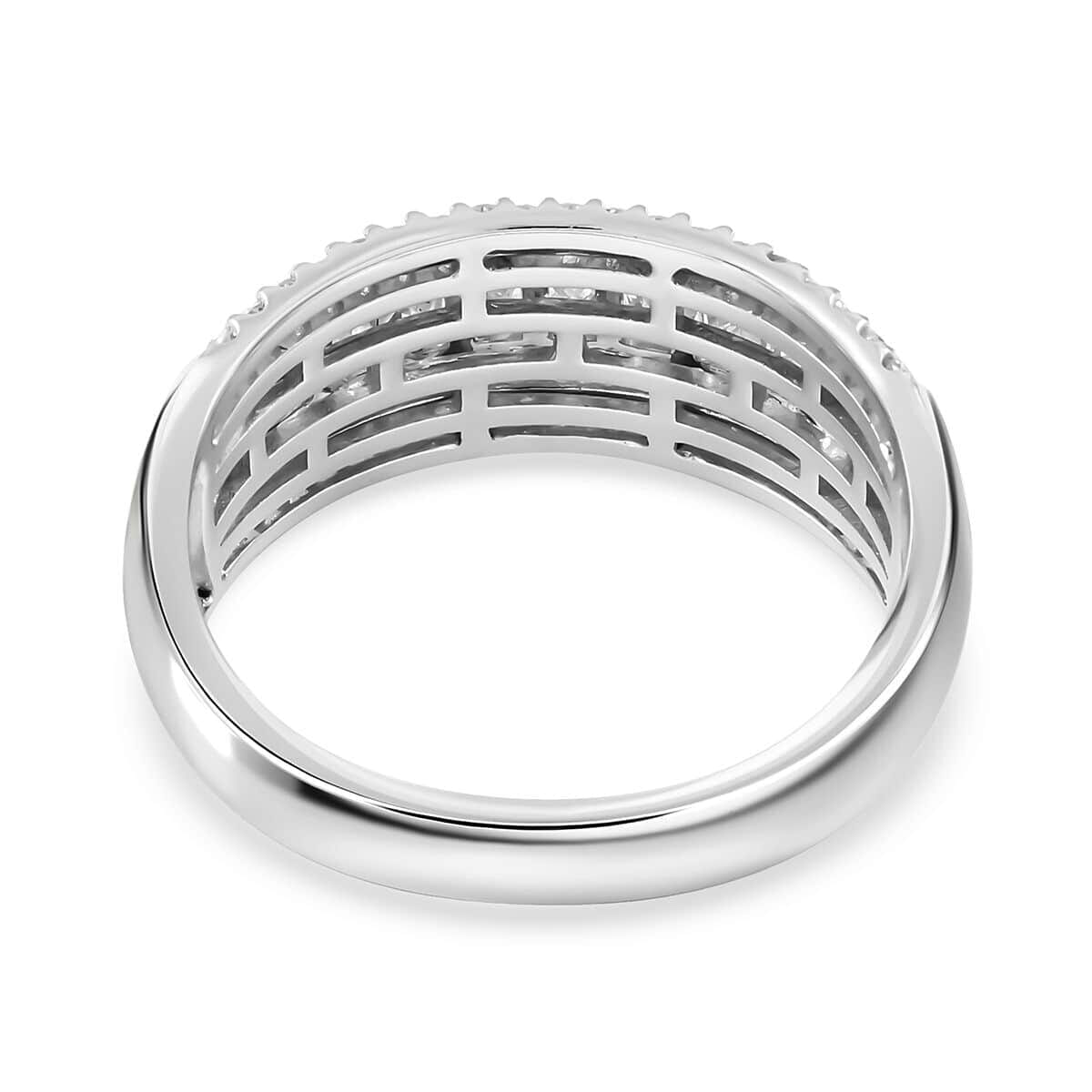 14K White Gold Diamond G-H SI Ring (Size 8.5) 1.00 ctw image number 4