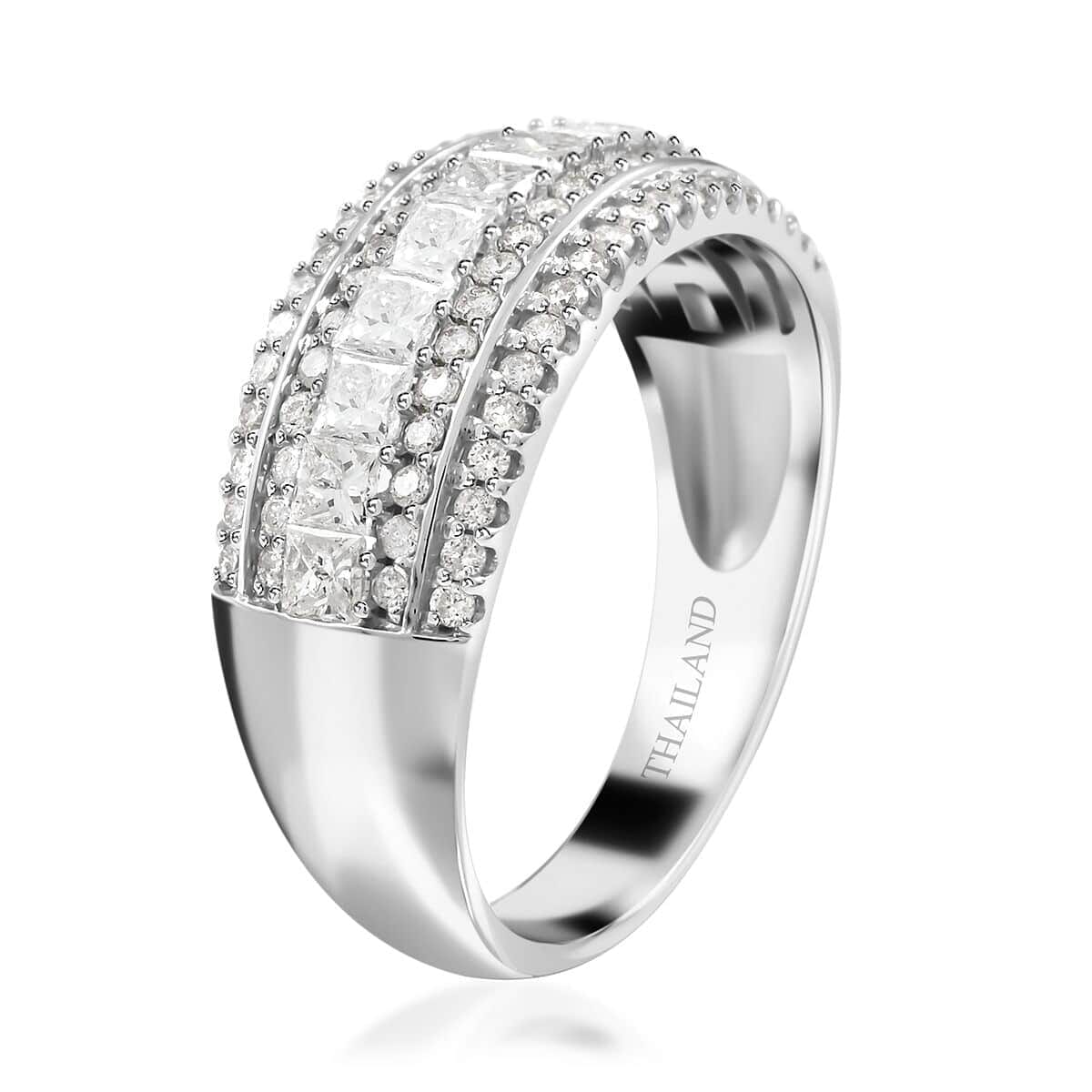 14K White Gold Diamond G-H SI Ring (Size 9.5) 1.00 ctw image number 3