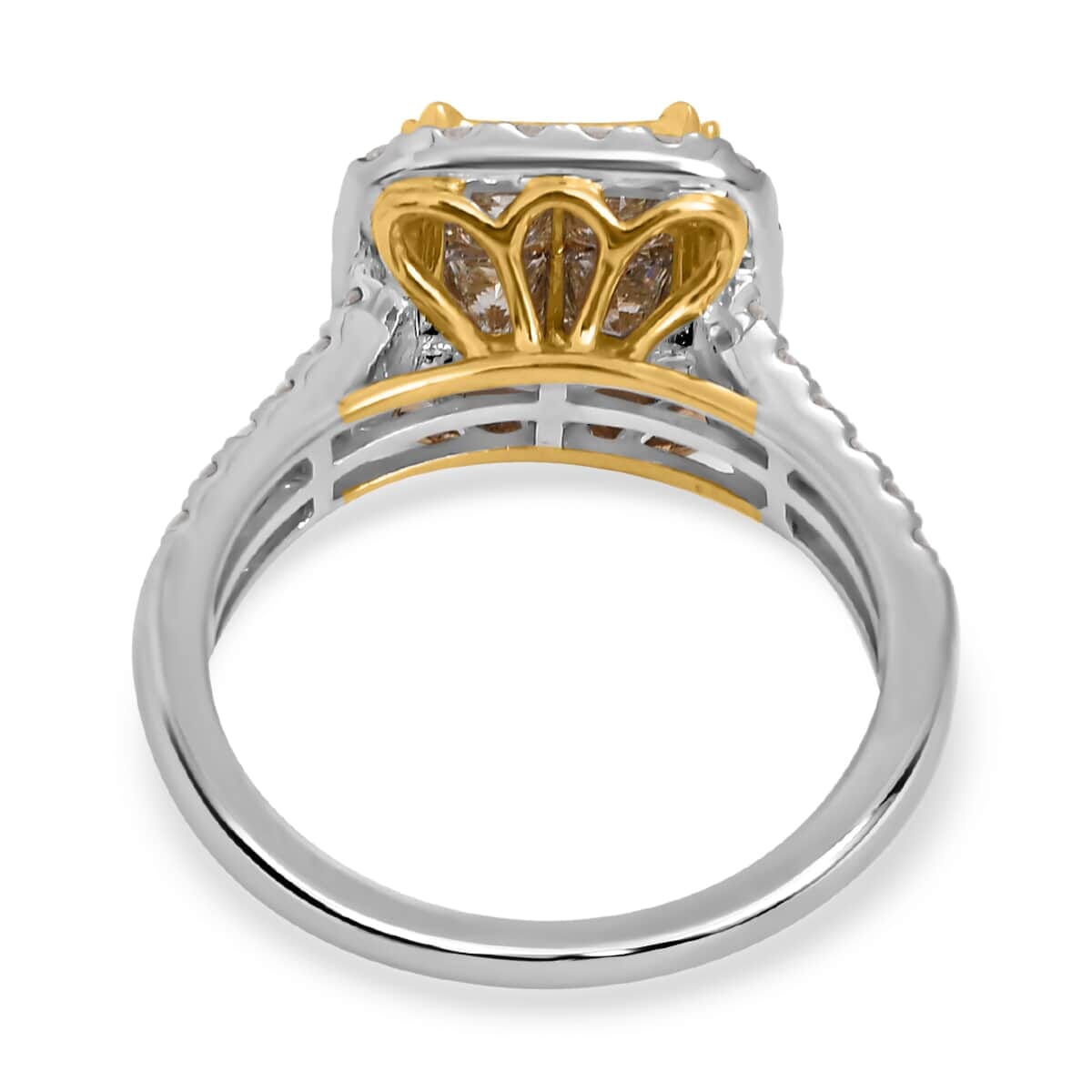 Natural Yellow & White Diamond VS-I2 2.25 ctw Ring in 18K Yellow and White Gold (Size 5.5) 5.65 Grams image number 5