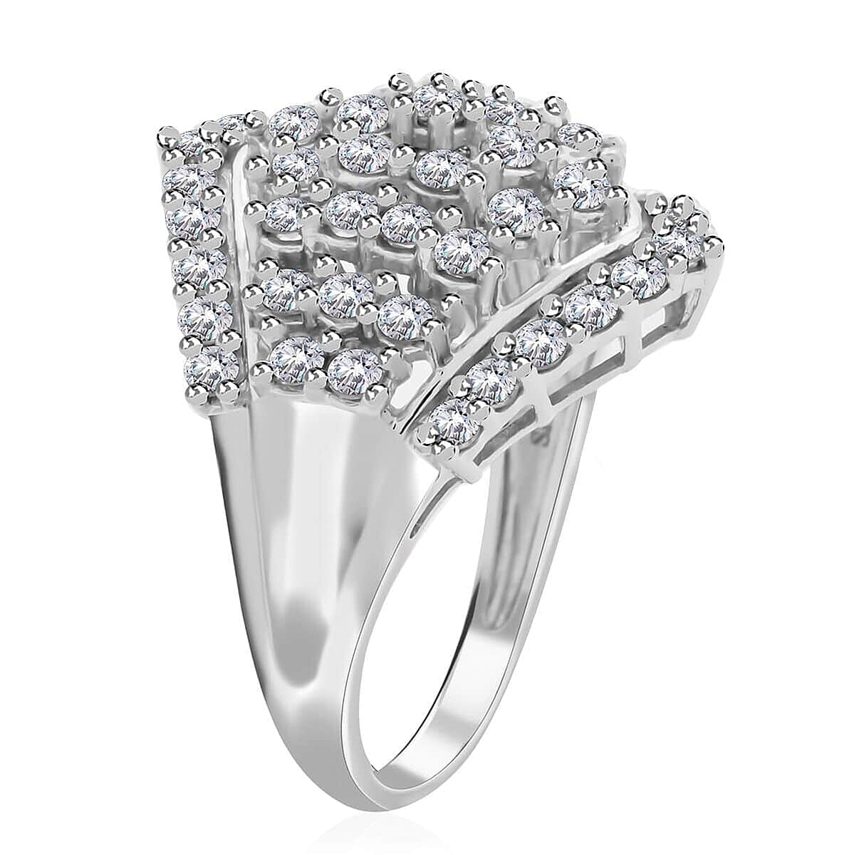 10K White Gold Diamond Ring (Size 6.5) 4.75 Grams 1.50 ctw image number 3
