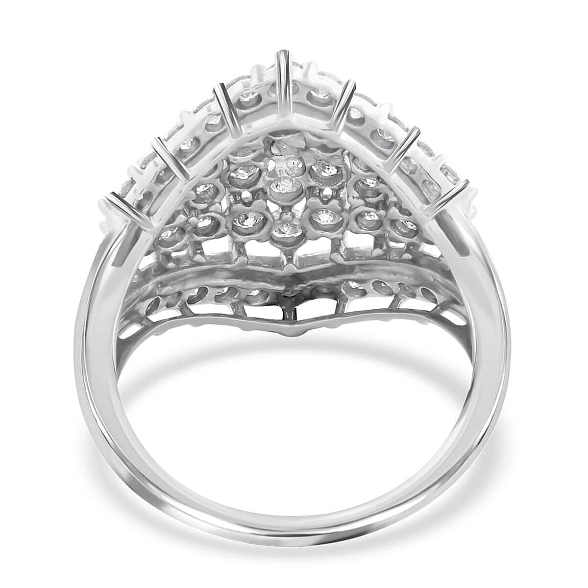 10K White Gold Diamond Ring (Size 6.5) 4.75 Grams 1.50 ctw image number 4