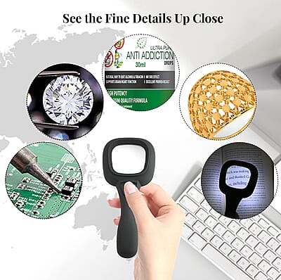 Closeout Total Vision LED Magnifying Glass - Black