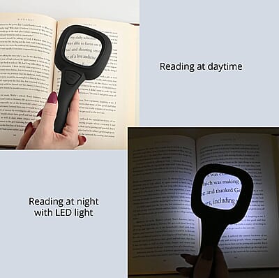 Closeout Total Vision LED Magnifying Glass - Black
