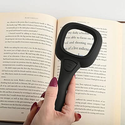Closeout Total Vision LED Magnifying Glass - Black