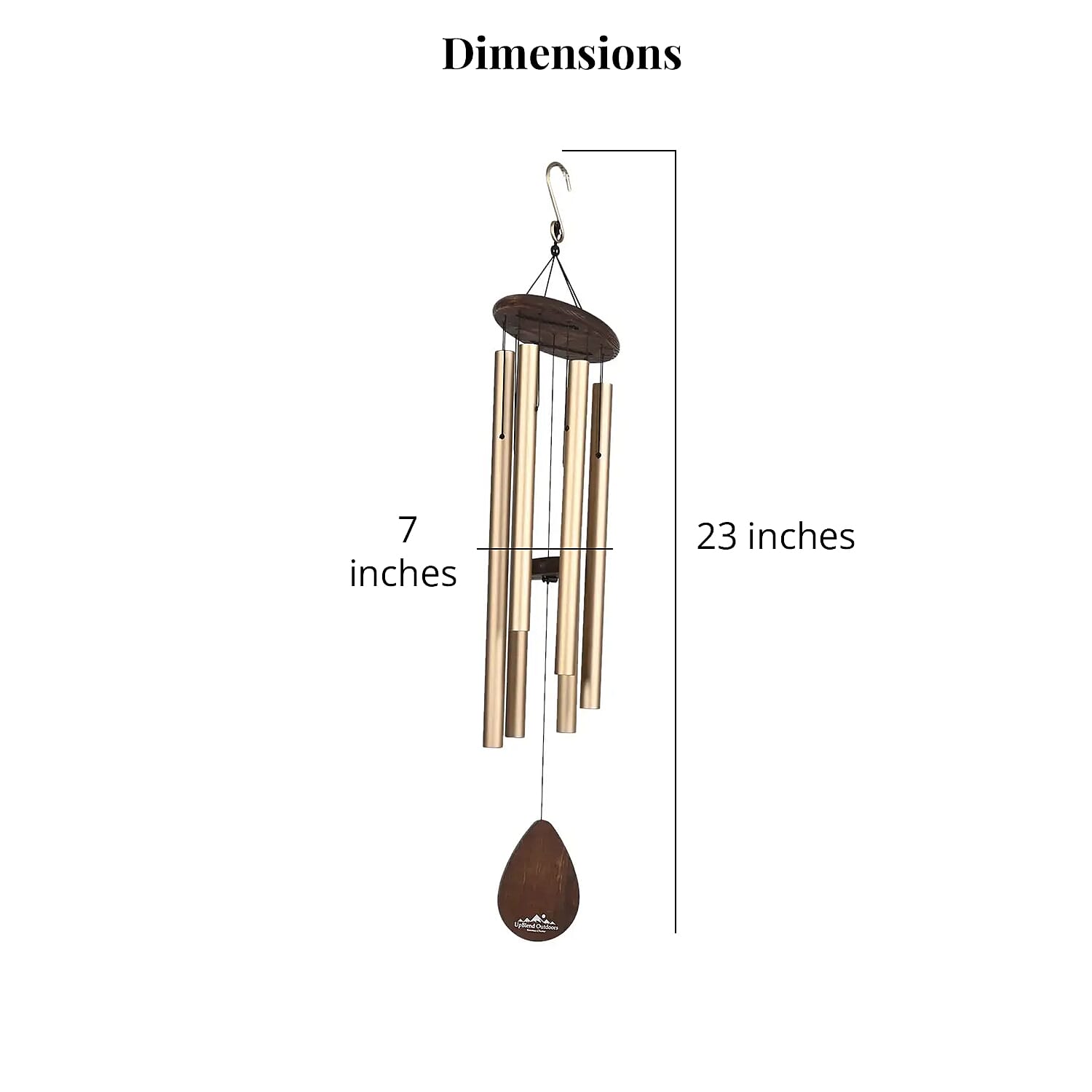 Closeout B and G Sales Metal Wind Chime in Silvertone