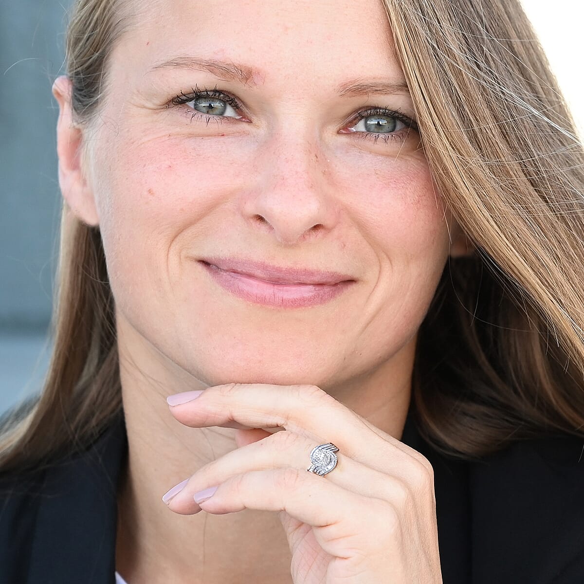 Diamond 1.00 ctw Bypass Ring in Platinum Over Sterling Silver (Size 9.0) image number 3