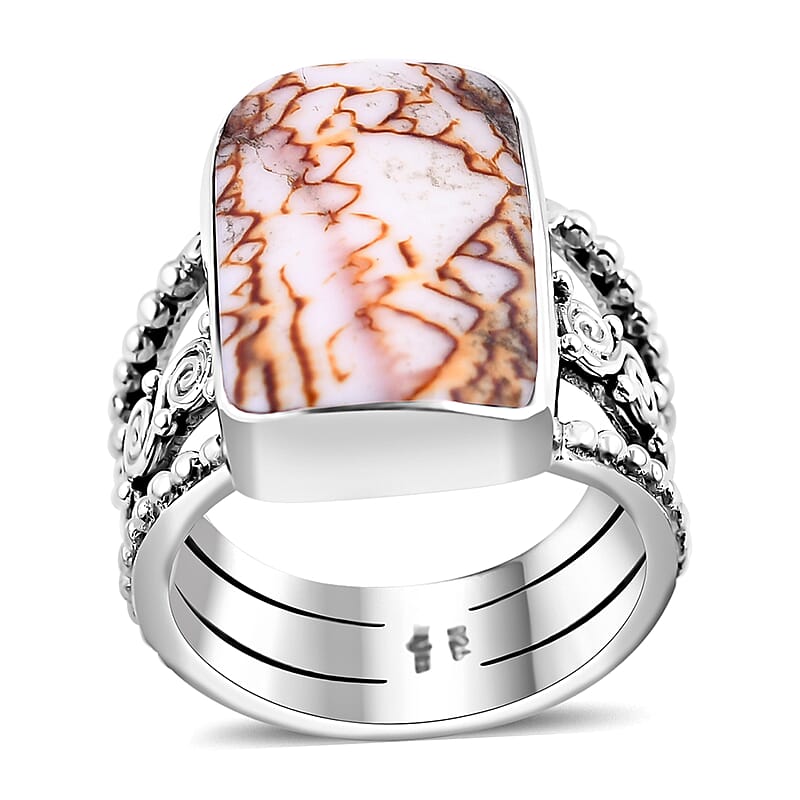 Sajen Silver African Shell Ring in Sterling Silver (Size 10.0)