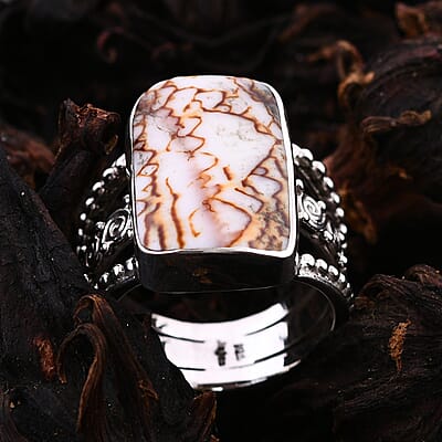 Sajen Silver African Shell Ring in Sterling Silver (Size 10.0)