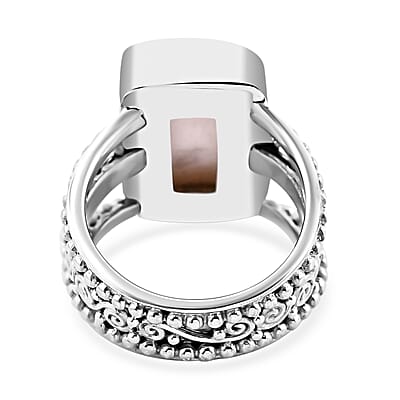 Sajen Silver African Shell Ring in Sterling Silver (Size 10.0)