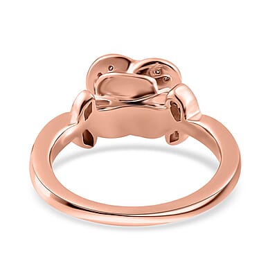 Natural Pink Diamond I3 Rose Ring in Vermeil Rose Gold Over Sterling Silver (Size 10.0) 0.10 ctw