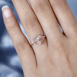 Natural Pink Diamond I3 Rose Ring in Vermeil Rose Gold Over Sterling Silver (Size 6.0) 0.10 ctw