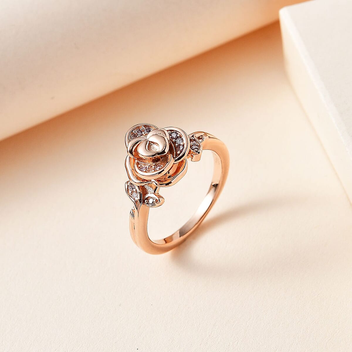 Natural Pink Diamond I3 Rose Ring in Vermeil Rose Gold Over Sterling Silver (Size 7.0) 0.10 ctw image number 1