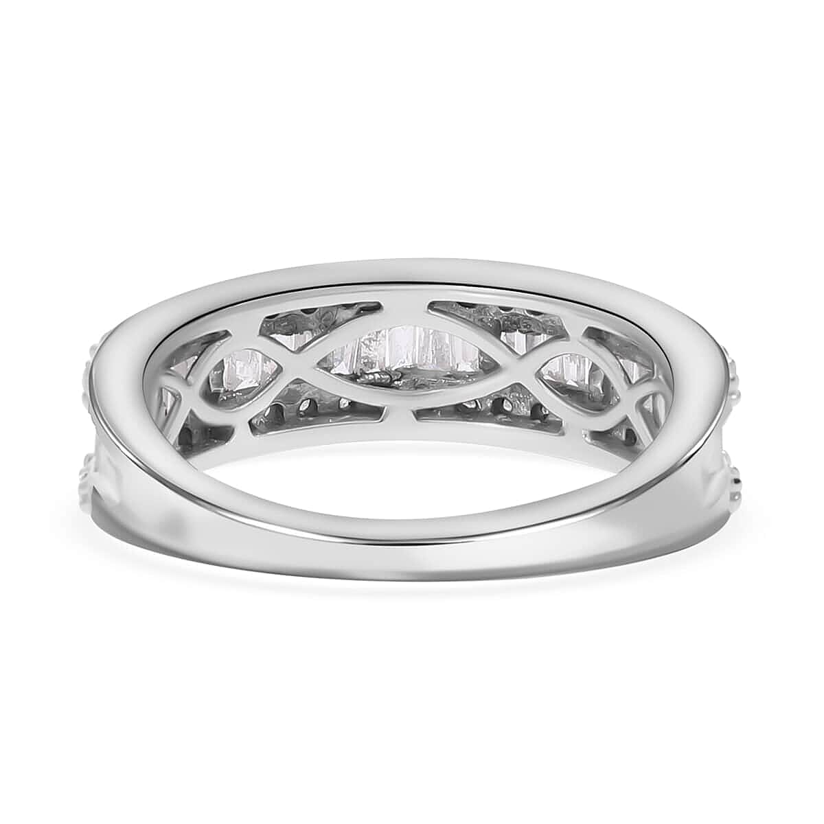 SGL Certified 10K White Gold G-H I3 Diamond Ring (Size 8.5) 1.00 ctw image number 3