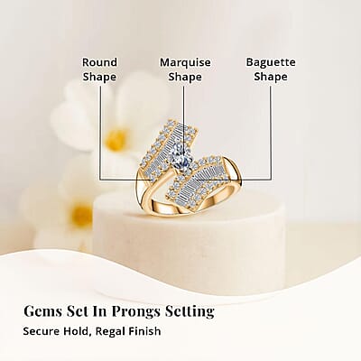 G-H Diamond 1.20 ctw Bypass Ring in 10K Yellow Gold 5.35 Grams (Size 10.0)