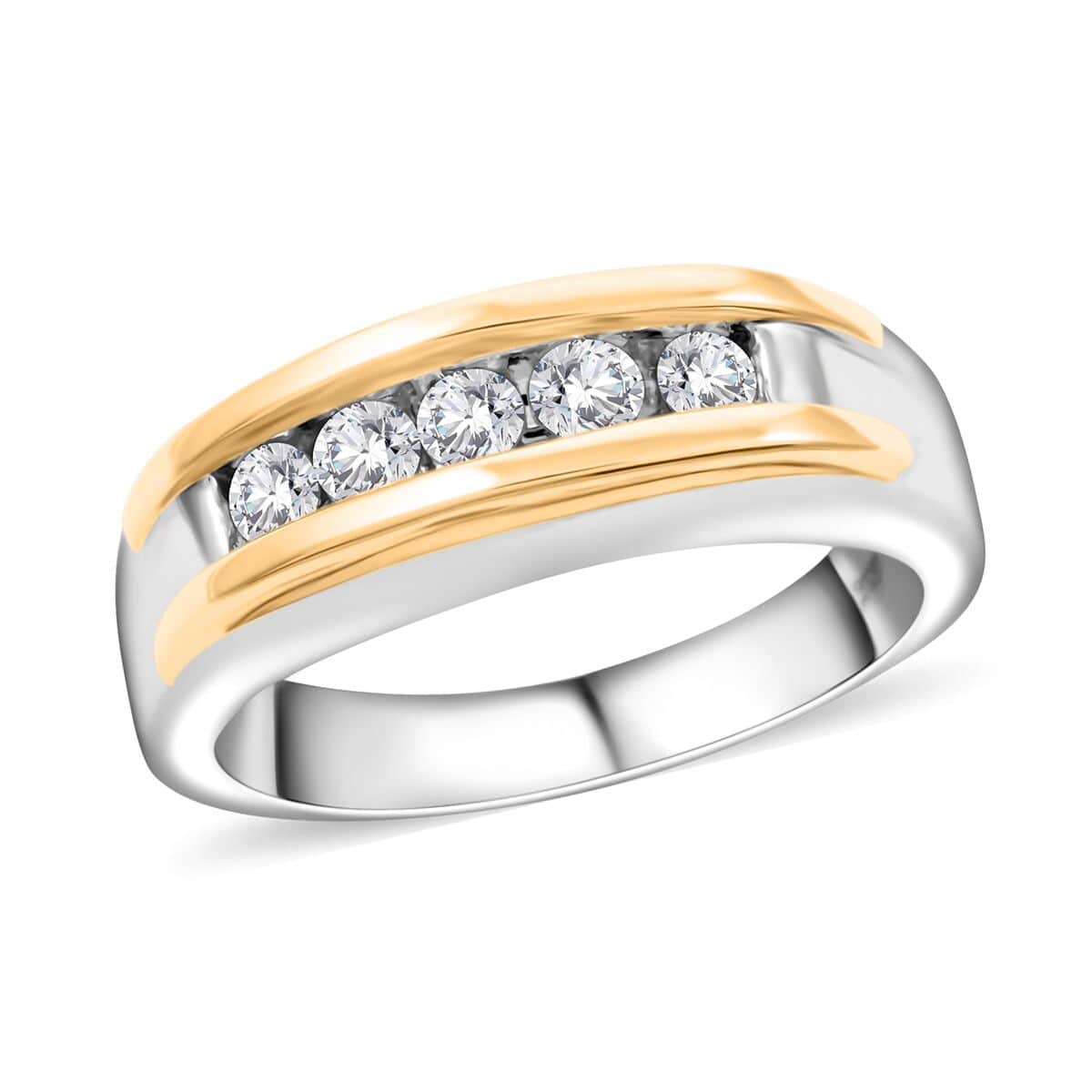 10K White Gold Diamond G-H I2 Band Ring (Size 10.0) 6.70 Grams 0.50 ctw image number 0
