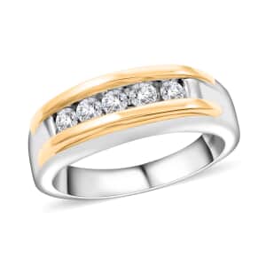 10K White Gold Diamond G-H I2 Band Ring (Size 10.0) 6.70 Grams 0.50 ctw