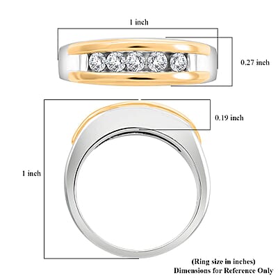 10K White Gold G-H I1 Diamond 0.50 ctw Men's Ring (Size 10.0) 6.70 Grams