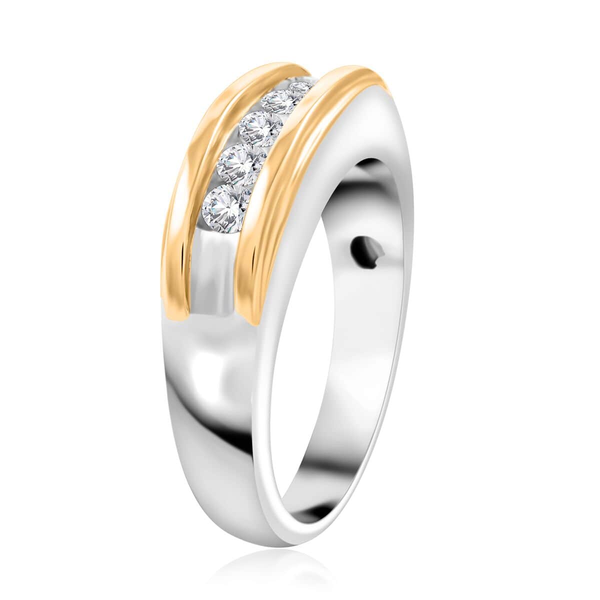 10K White Gold Diamond G-H Men's Ring (Size 9.0) 6.70 Grams 0.50 ctw image number 3