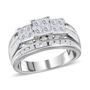 10K White Gold Diamond G-H I2 Ring (Size 6.0) 5.10 Grams 1.00 ctw