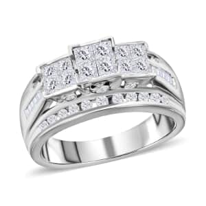 10K White Gold Diamond G-H I2 Ring (Size 7.0) 5.10 Grams 1.00 ctw