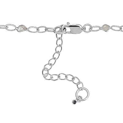 GP Trionfo Collection Polki Diamond Butterfly Necklace 18-20 Inches in Platinum Over Sterling Silver 3.50 ctw
